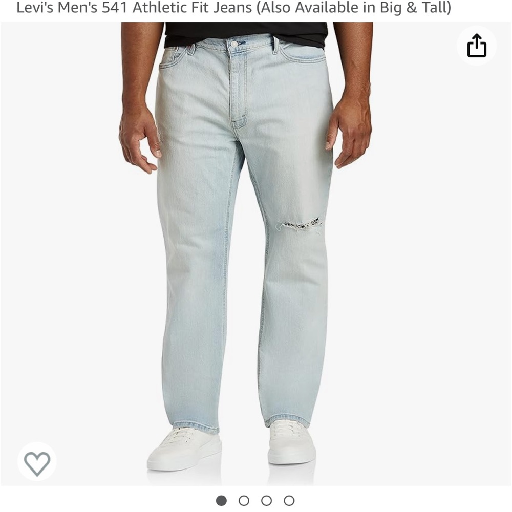 Levi’s Mens 541 Athletic Taper Fit Jeans (Light/Acid Wash Blue Color) Size 33x30 - Picture 1 of 10